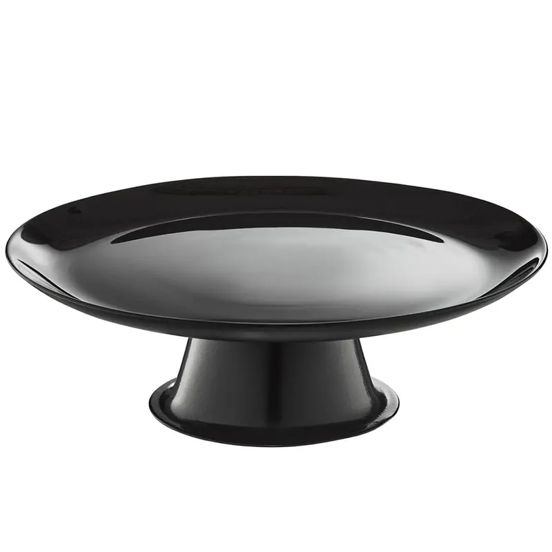 CZARNA tortownica, patera na nóżce na tort ciasto Ambition LILY 32cm Bezpieczne zakupy