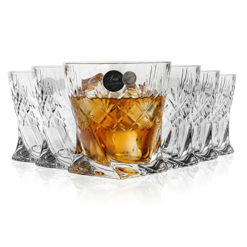 Nie przegap Kryształowe szklanki do whisky Ananas 340 ml 6 szt.
