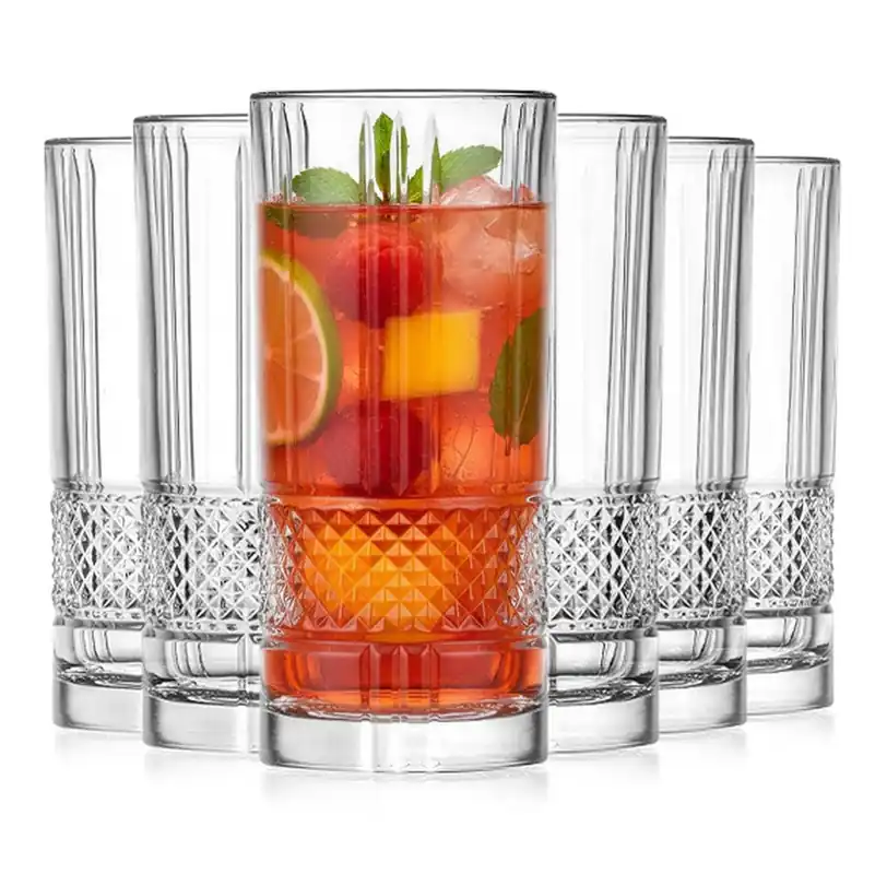 Kryształowe wysokie szklanki long drink RCR BRILLANTE 370 ml 6 szt. Tylko do końca tygodnia