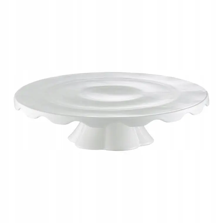 Patera porcelanowa na nóżce AMBITION Crema 30cm Wyprzedaż