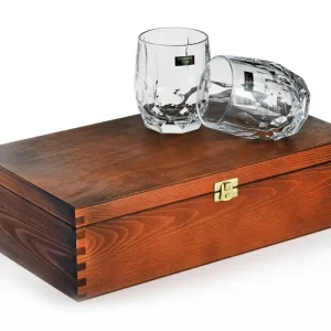 Wysoka jakość Szklanki DESIRE do whisky 350ml w skrzynce z GRAWEREM
