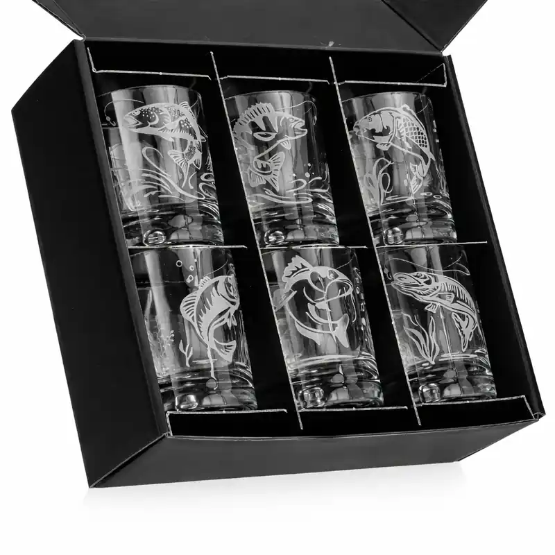 Szklanki do whisky 250ml Wędkarskie (6137) 6szt. w pudełku Szklanka.pl Zamów dziś