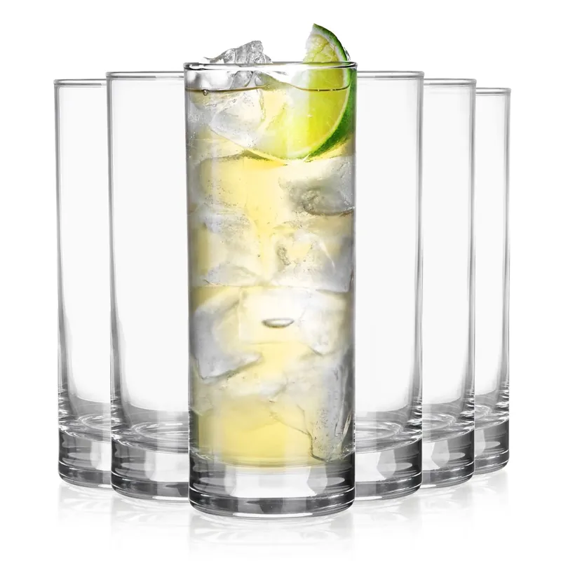 Wysokie szklanki long drink do soku, wody, drinków 340ml 6 szt. Szybka wysyłka
