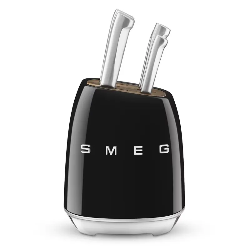 Smeg - 50‘s Retro Style Zestaw 6 noży w bloku (czarnym) Premium