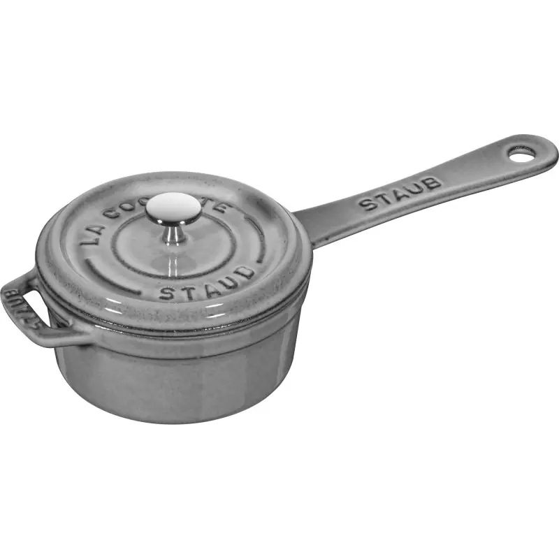 Sprawdź teraz Staub - mini rondel żeliwny 250 ml, grafitowy