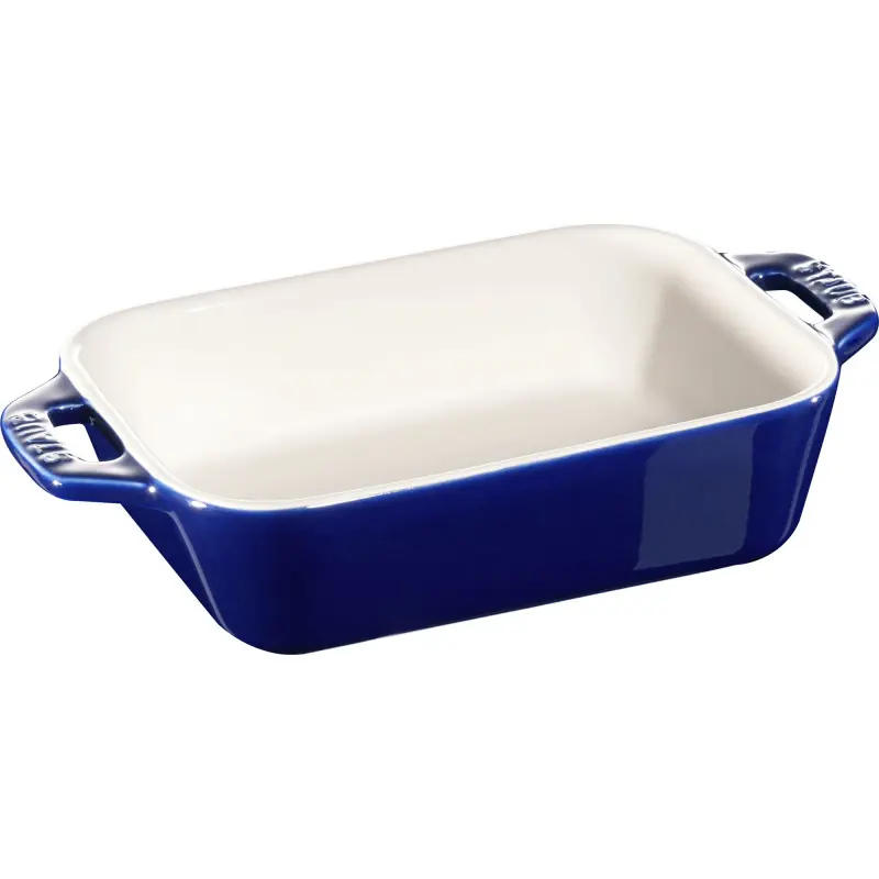 Nowość Staub - prostokątny półmisek ceramiczny 400 ml, niebieski