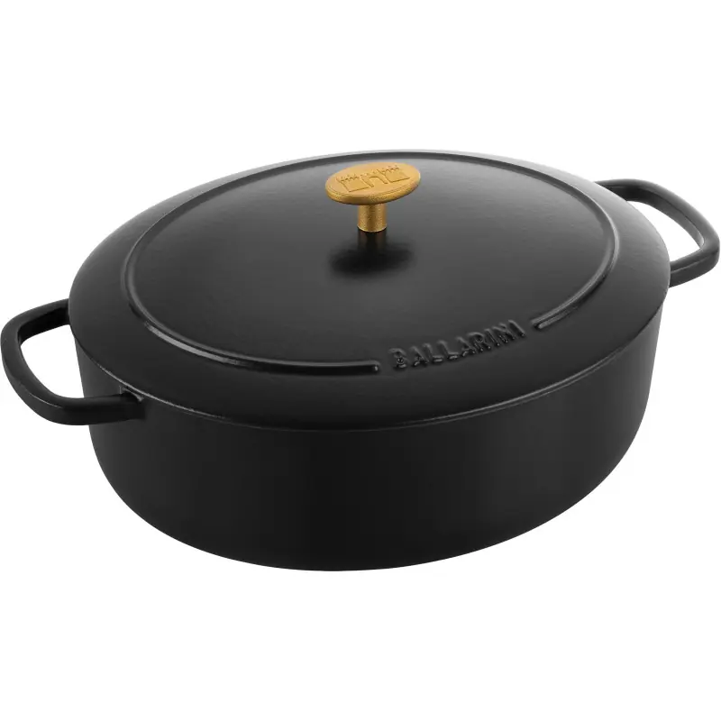 Oferta czasowa Ballarini - Garnek żeliwny owalny Ballarini Bellamonte - 4.5 ltr, Czarny