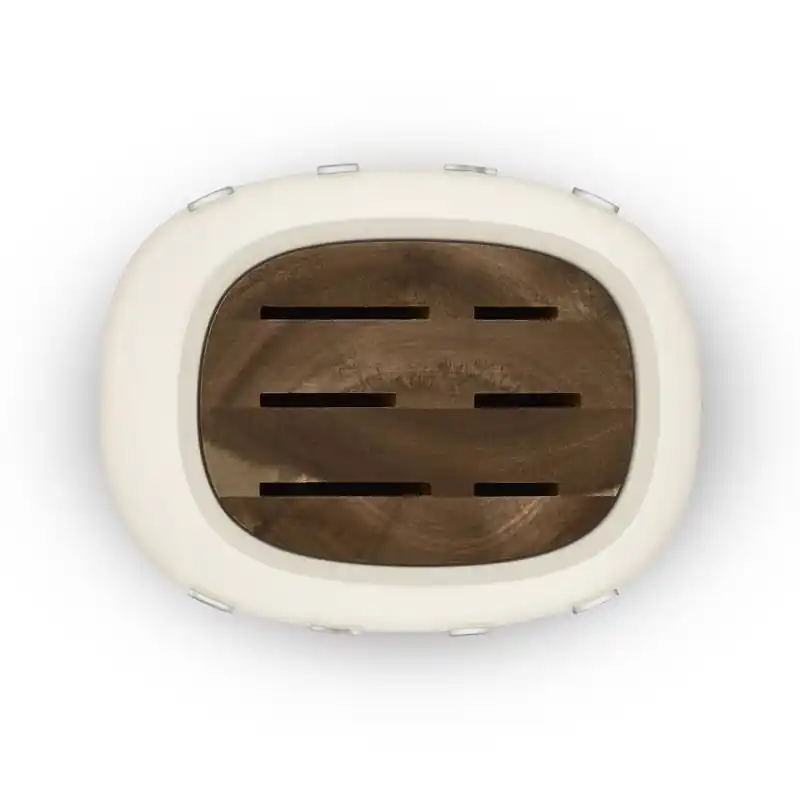 Rabat Smeg - Blok z zestawem 6 noży kremowy, KBSF02CR